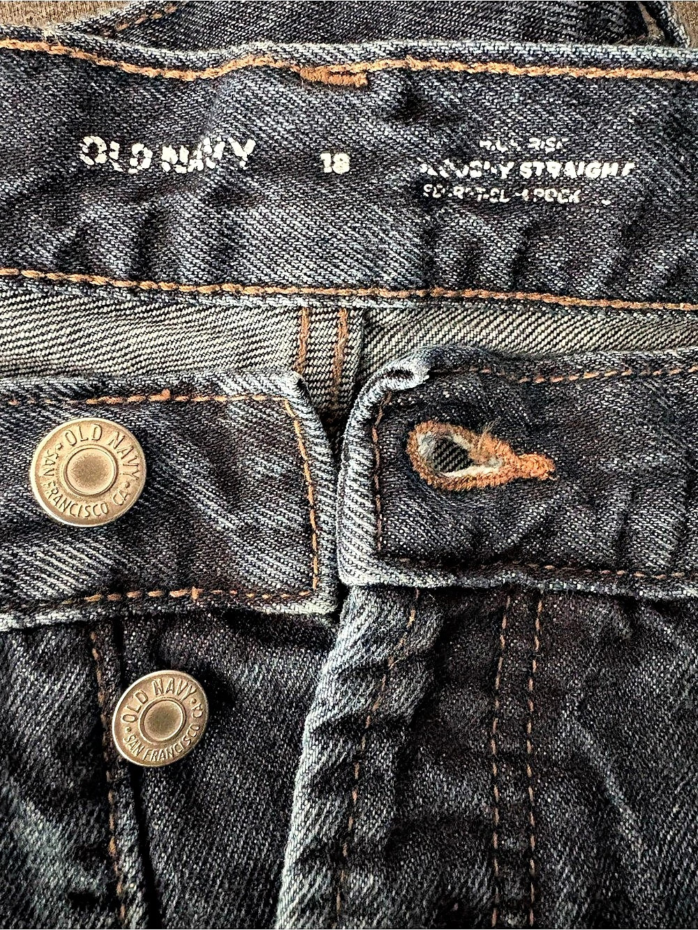 Women’s Old Navy 18 High-Rise Straight Leg Jeans - Picture 4 of 11
